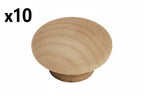10 x Hickory Hardware Natural Woodcraft Transitional Round Cabinet Knob 1-1/2 in. D 7/8 in. Unfinished