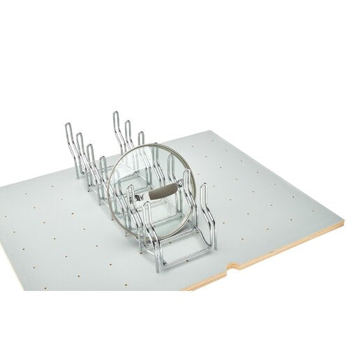 Rev-a-Shelf 5dld-1-Cr Drawer Lid Organizer for Drawer Peg Boards, Chrome 5.25" W X 16.88" D X 5.5" H