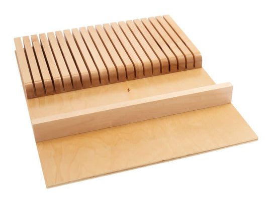 Rev-a-Shelf 4WKB-1 Trimmable 19 Slot Kitchen Knife Block Drawer Organizer