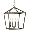 Millennium Lighting 4 Light Metal Pendant Light Antique Silver Antiqued
