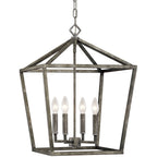 Millennium Lighting 4 Light Metal Pendant Light Antique Silver Antiqued