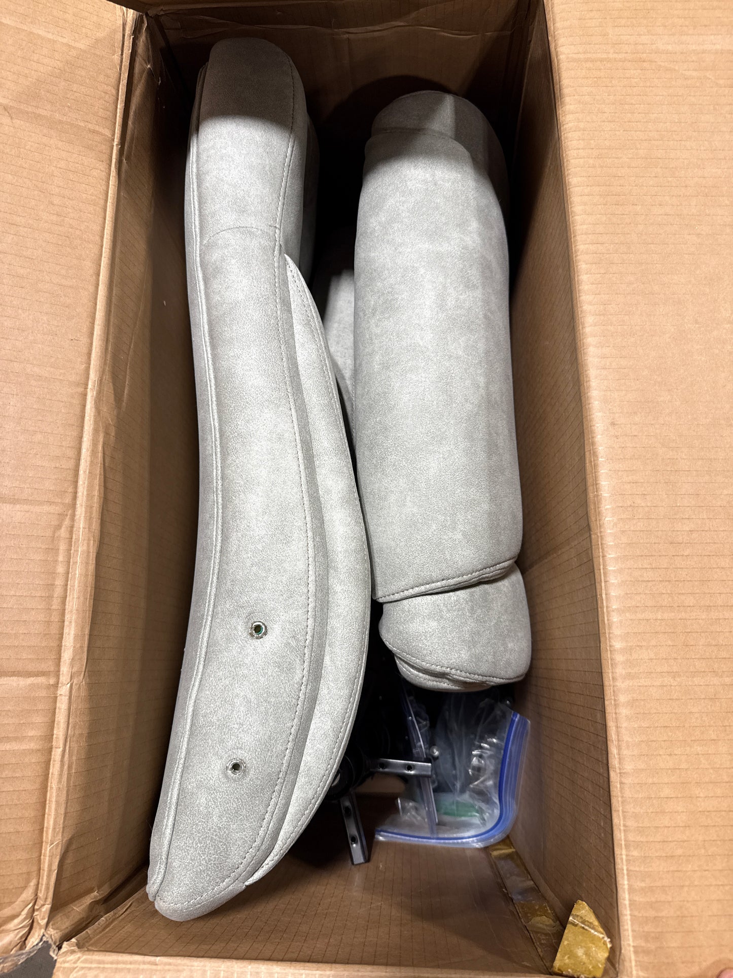 Serta Comfort Eco Ergonomic Velvet Mid-Back Office Chair, Light Gray