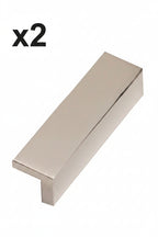 2 x Alno A960-35 Tab 4" Long Surface Mount Hole Cover Solid Brass Cabinet Handle / Drawer Pull Satin Nickel