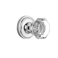 Nostalgic Warehouse Waldorf Solid Brass Single Dummy Knob with Classic Rose - Bright Chrome - 704840