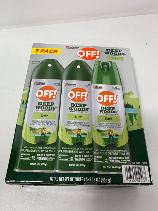 OFF! Deep Woods Dry Insect Repellent Set -3 Pack Repels Mosquitoes,Ticks, Biting