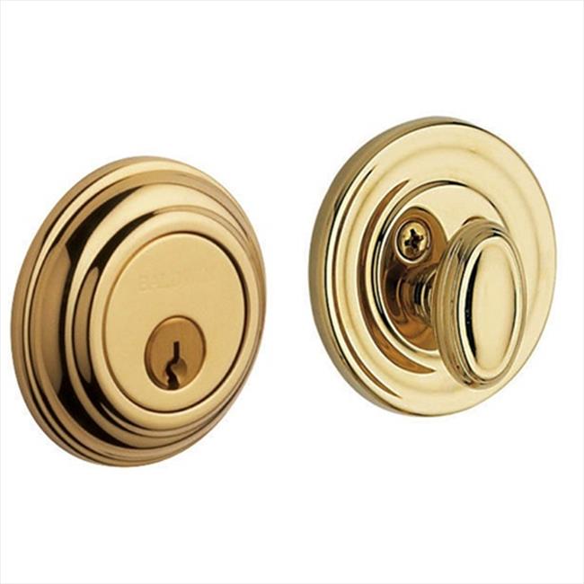 Baldwin Estate 8231.003 Low Profile Traditional Single Cylinder Deadbolt in Lifetime Polished Brass