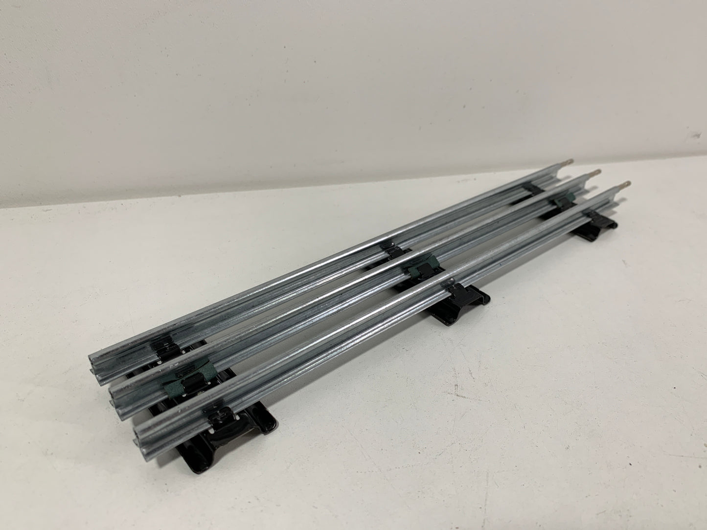 Menards O GAUGE STANDARD 10" STRAIGHT TRACK SECTION Tubular 3 rail 6-65500