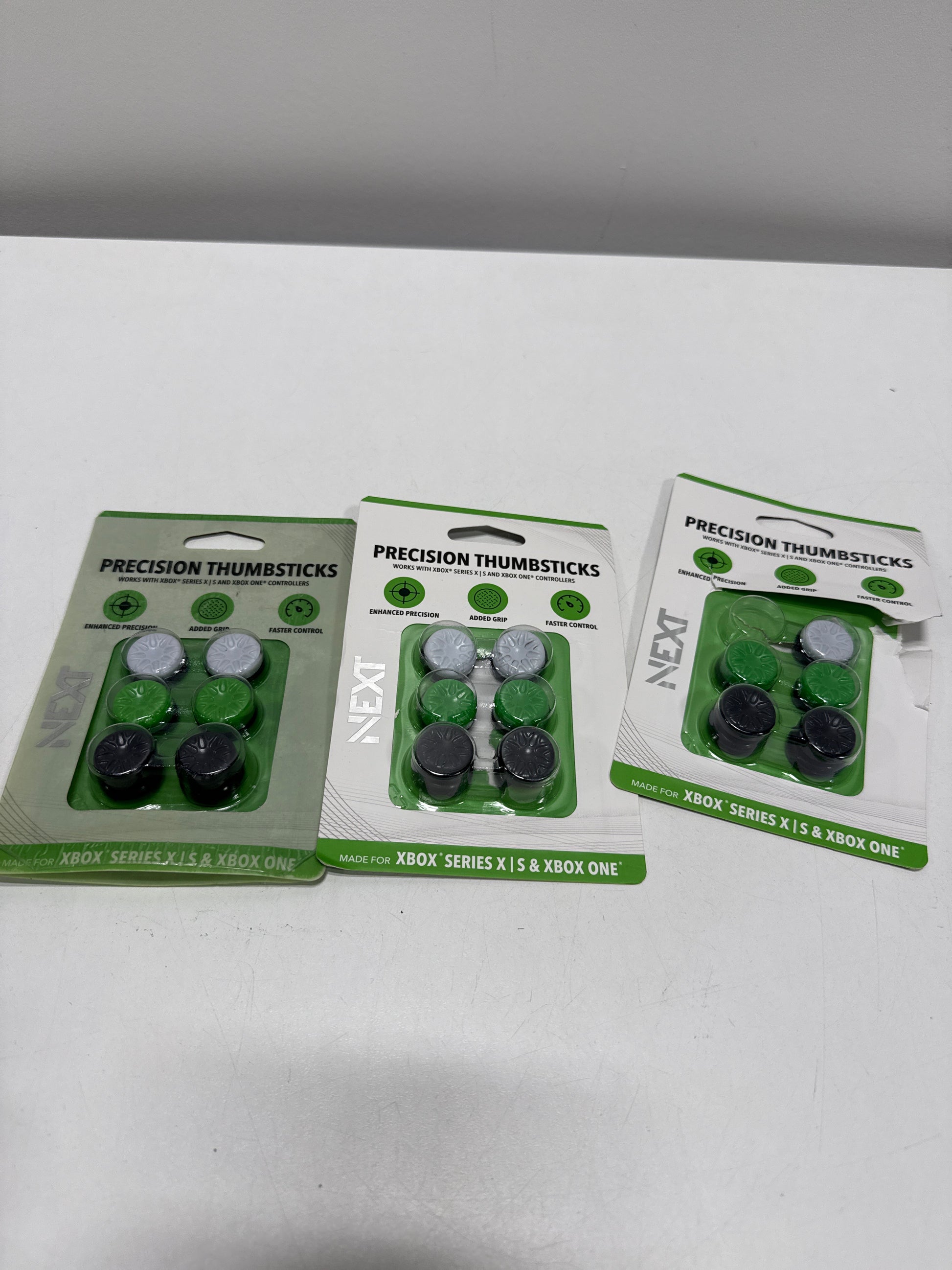 Lot of 3 NEXT - Precision Thumbstick Multi-Pack for Xbox Series X|S and Xbox One Controllers - Multi Color