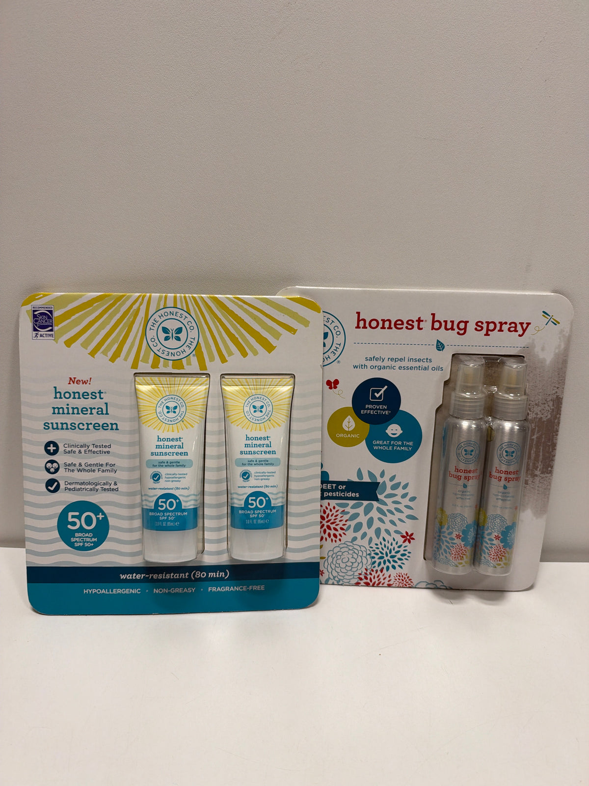 4 x Honest Co Mineral Sunscreen and bug Spray