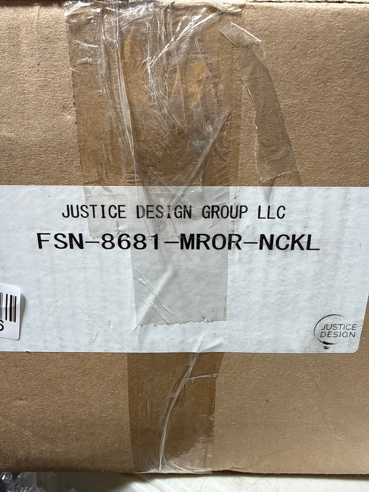 Justice Design Group FSN-8681-MROR Fusion Single Light 23" Wide Integrated 3000K LED Bath Bar