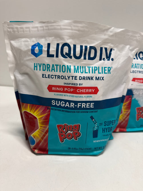 160 x Liquid I.V. Hydration Multiplier, 30 Individual Serving Stick Packs in Resealable Pouch, Sugar Free