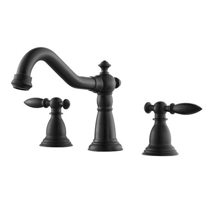 Miseno 113123-BAF Corella 1.2 GPM Widespread Bathroom Faucet - Less Drain - Matte Black