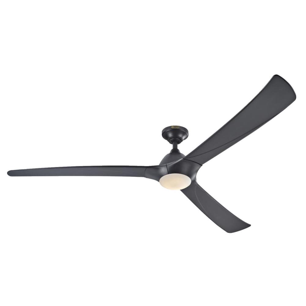 Westinghouse Techno II 72-Inch Indoor DC Motor Ceiling Fan with Dimmable LED Light Kit, Black