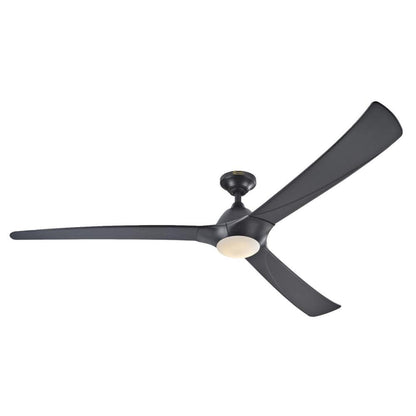 Westinghouse Techno II 72-Inch Indoor DC Motor Ceiling Fan with Dimmable LED Light Kit, Black