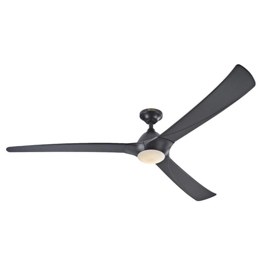 Westinghouse Techno II 72-Inch Indoor DC Motor Ceiling Fan with Dimmable LED Light Kit, Black