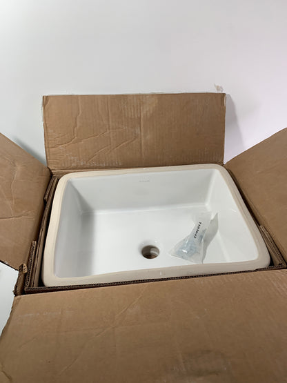 Kohler Verticyl 17 in. Rectangle Undermount Bathroom Sink in White