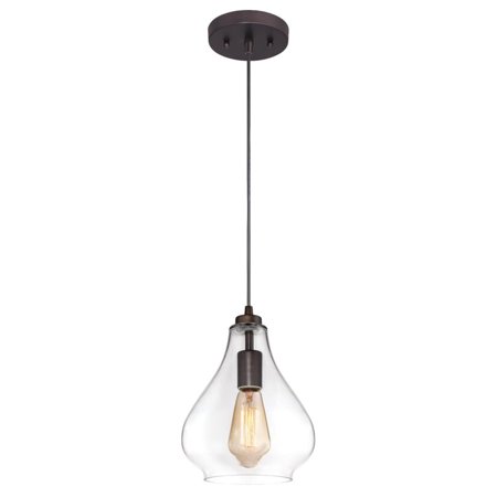Westinghouse 6102600 One Light Bronze with Glass Adjustable Mini Pendant- 60.25 in