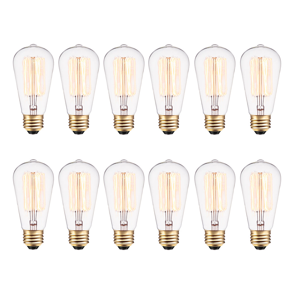 Globe Electric 313242 Pack of (12) 40 Watt Dimmable S60 Medium (E26) Incandescent Light Bulbs - *Lighting & Electrical