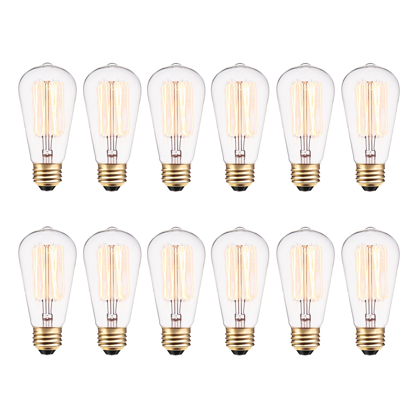 Globe Electric 313242 Pack of (12) 40 Watt Dimmable S60 Medium (E26) Incandescent Light Bulbs