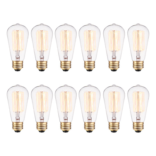 Globe Electric 313242 Pack of (12) 40 Watt Dimmable S60 Medium (E26) Incandescent Light Bulbs
