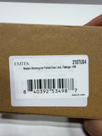 Emtek 2107 Modern Rectangular Passage Pocket Door Lock Satin Brass