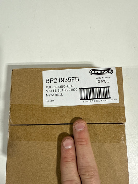 10 x Amerock Transitional Arch Cabinet Pull 3 in. Matte Black Black