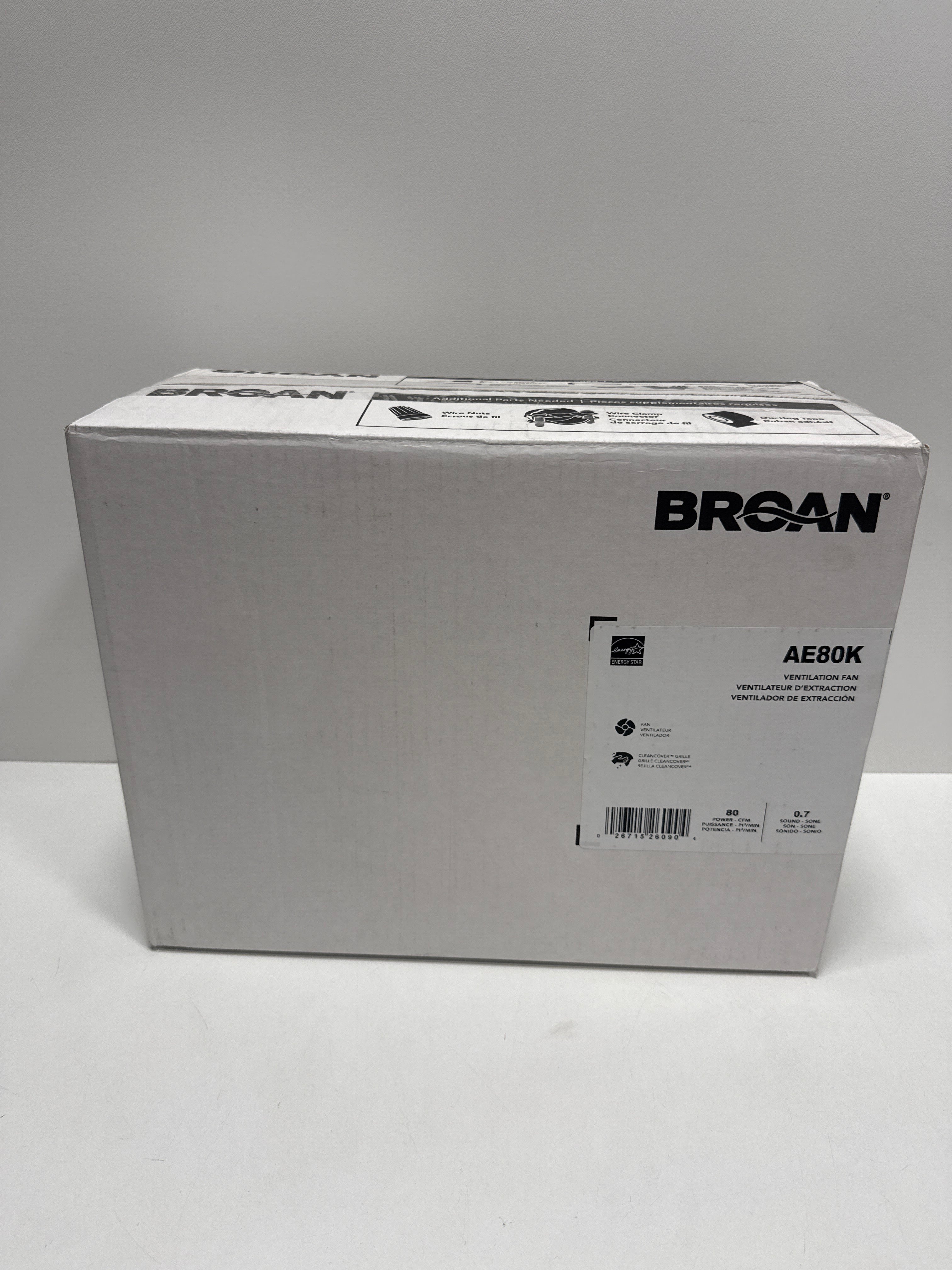 Broan Flex Series 80 CFM 0.8 Sones Ventilation Fan
