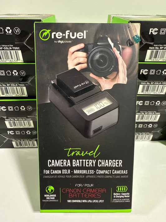 Lot of 16 - Digipower - Travel Charger for Mirrorless & DSLR Cannon Camera Batteries LPE6/LPE10/LPE17/NB/L12 - Black