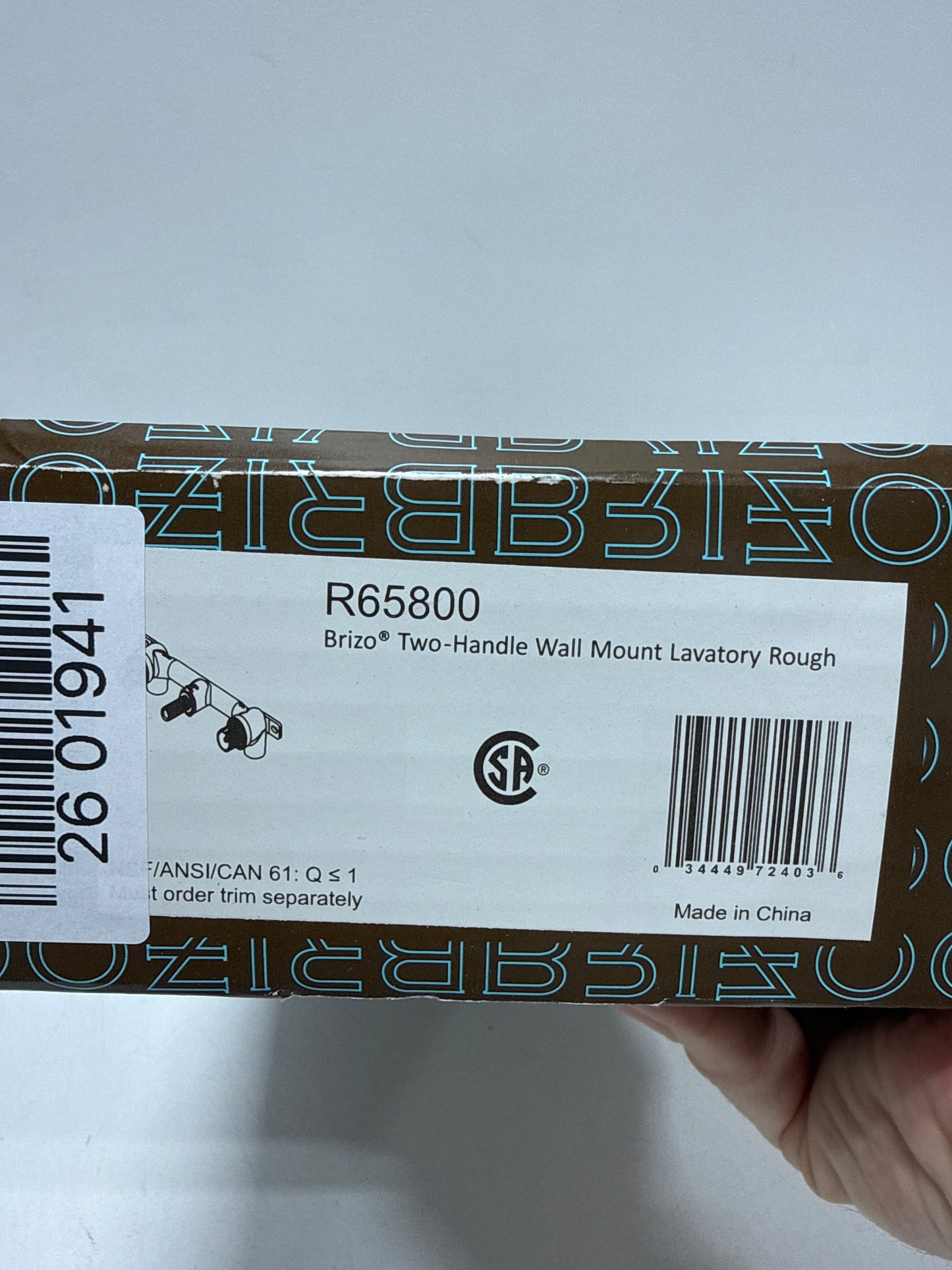 Brizo Wall Mount Lavatory Rough R65800