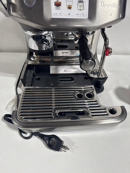 Scratch & Dent Breville the Barista Touch Impress Espresso Machine with Grinder & Milk Frother, Espresso Maker with Assisted Tamping, Cappuccino & Latte Machine