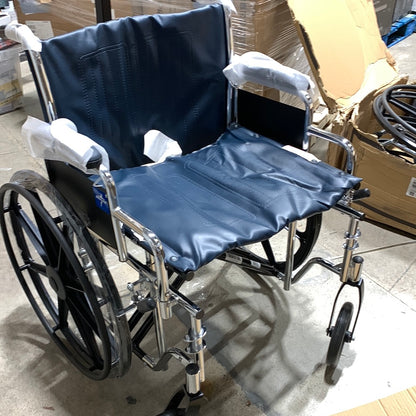 Medline Excel Extra-Wide Bariatric Wheelchair For Adults and Seniors with 24" Wide Seat, Supports up to 500 lbs