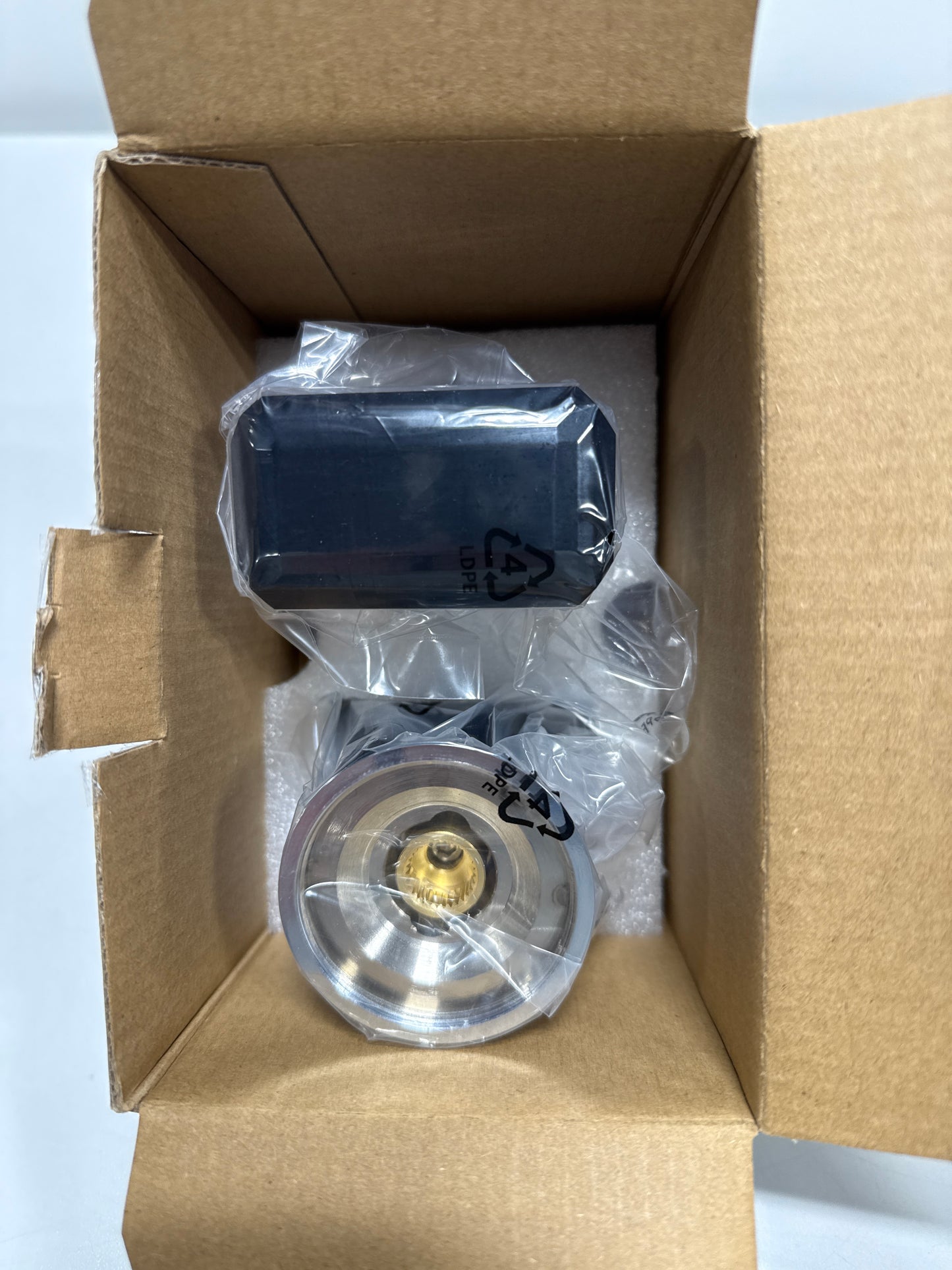 Brizo HK5376 Invari Widespread Faucet Crystal Handle Kit - Limited Lifetime Warranty Polished Chrome / Black Crysta