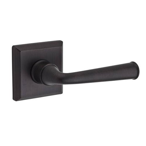 Baldwin PVFEDTSR112 Reserve Privacy Federal with Traditional Square Rose in Aged Bronze Finish
