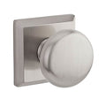 Baldwin PVROUTSR150 Reserve Privacy Round in black finish with Traditional Square Rose in Satin Nickel Finish