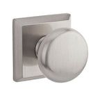 Baldwin PVROUTSR150 Reserve Privacy Round in black finish with Traditional Square Rose in Satin Nickel Finish