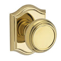 Baldwin PVTRATAR003 Reserve Privacy Traditional with Traditional Arch Rose in Lifetime Brass Finish
