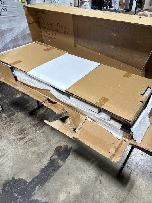 Insignia - TV Stand for Most Flat-Panel TVs up to 70" - Black/Brown