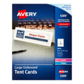 Avery Printable Tent Cards 3.5’’ x 11’’ White with Embossed Border, - *Computers & Office