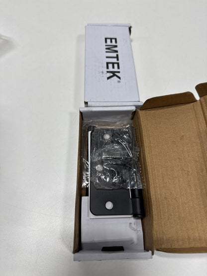 2 Pairs Emtek 91023US19 3.5 X 3.5 in. - 0.25 in. Radius Steel Residential Duty Hinges Flat Black