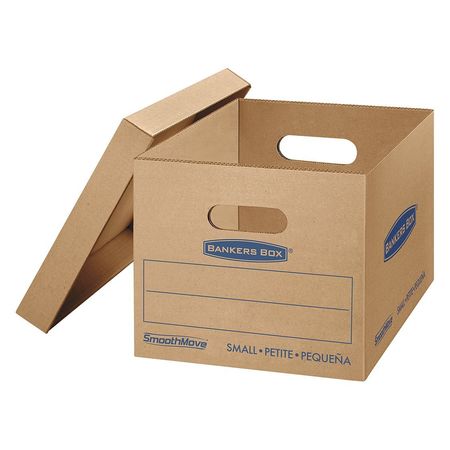 Bankers Box Smooth Move Classic Moving & Storage Boxes Small Kraft/Blue 15/Carton -7714209