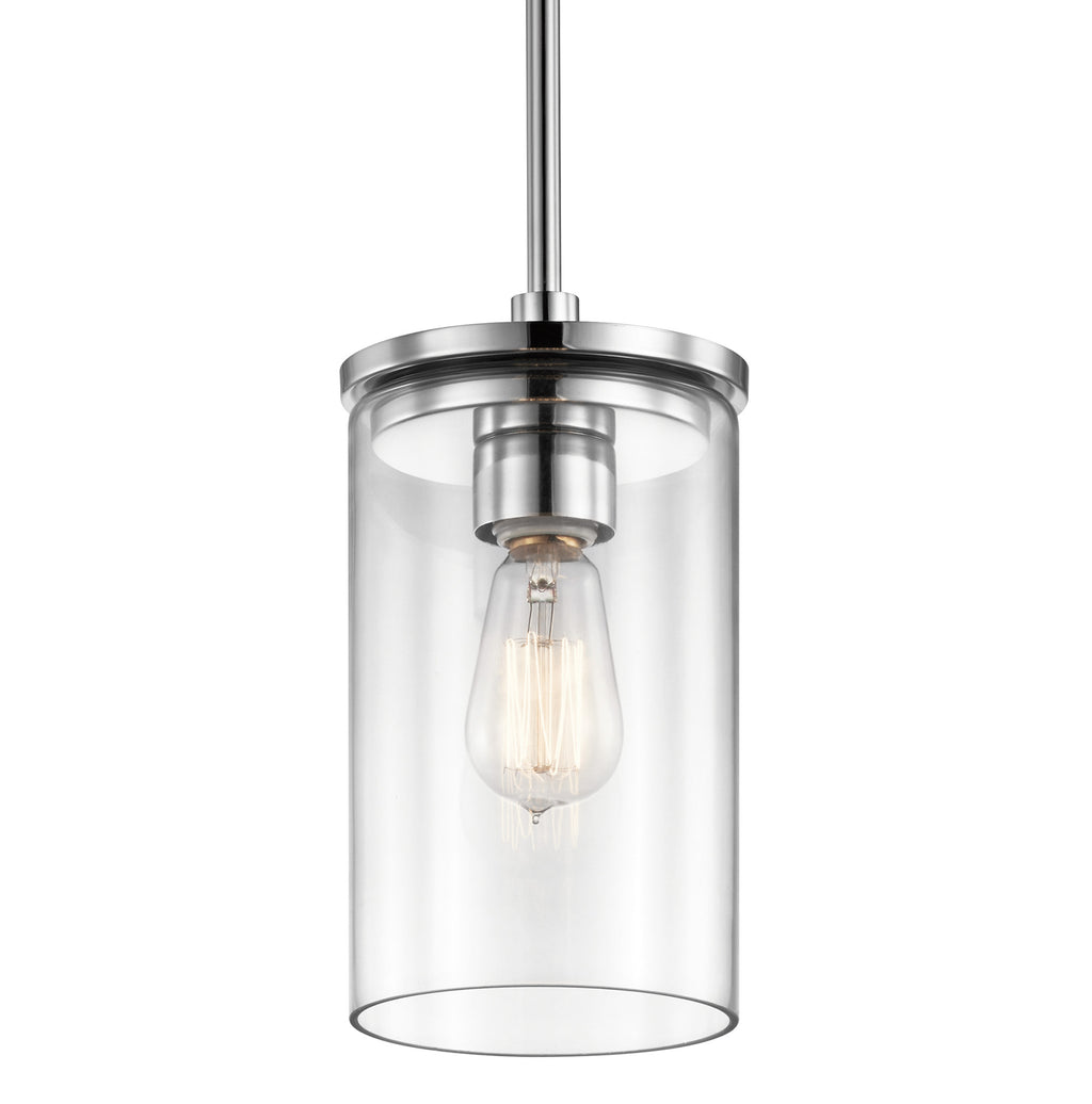 Kichler 43996 Crosby 6" Wide Mini Pendant Chrome Indoor Lighting Pendants