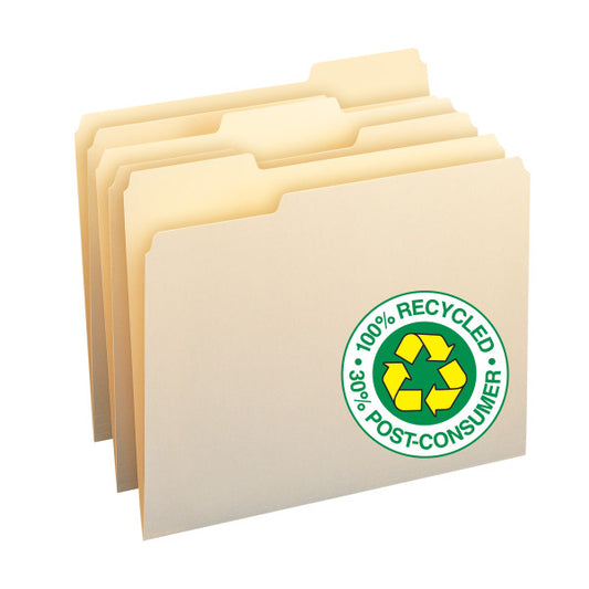 Folder,File,Ltr, 1/3 Ast - Box of 100