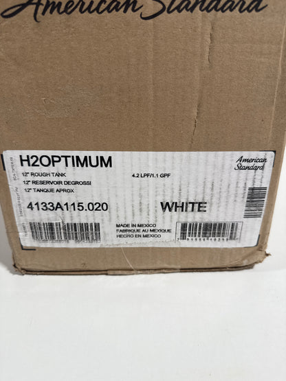 American Standard 4133A.115 H2Optimum 1.1 GPF Toilet Tank Only with Right Hand Tank Lever White