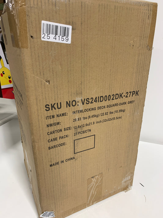 27 PCS Plastic Interlocking Patio Deck Tiles - 12" X 12" Indoor Outdoor Waterproof Flooring Tiles