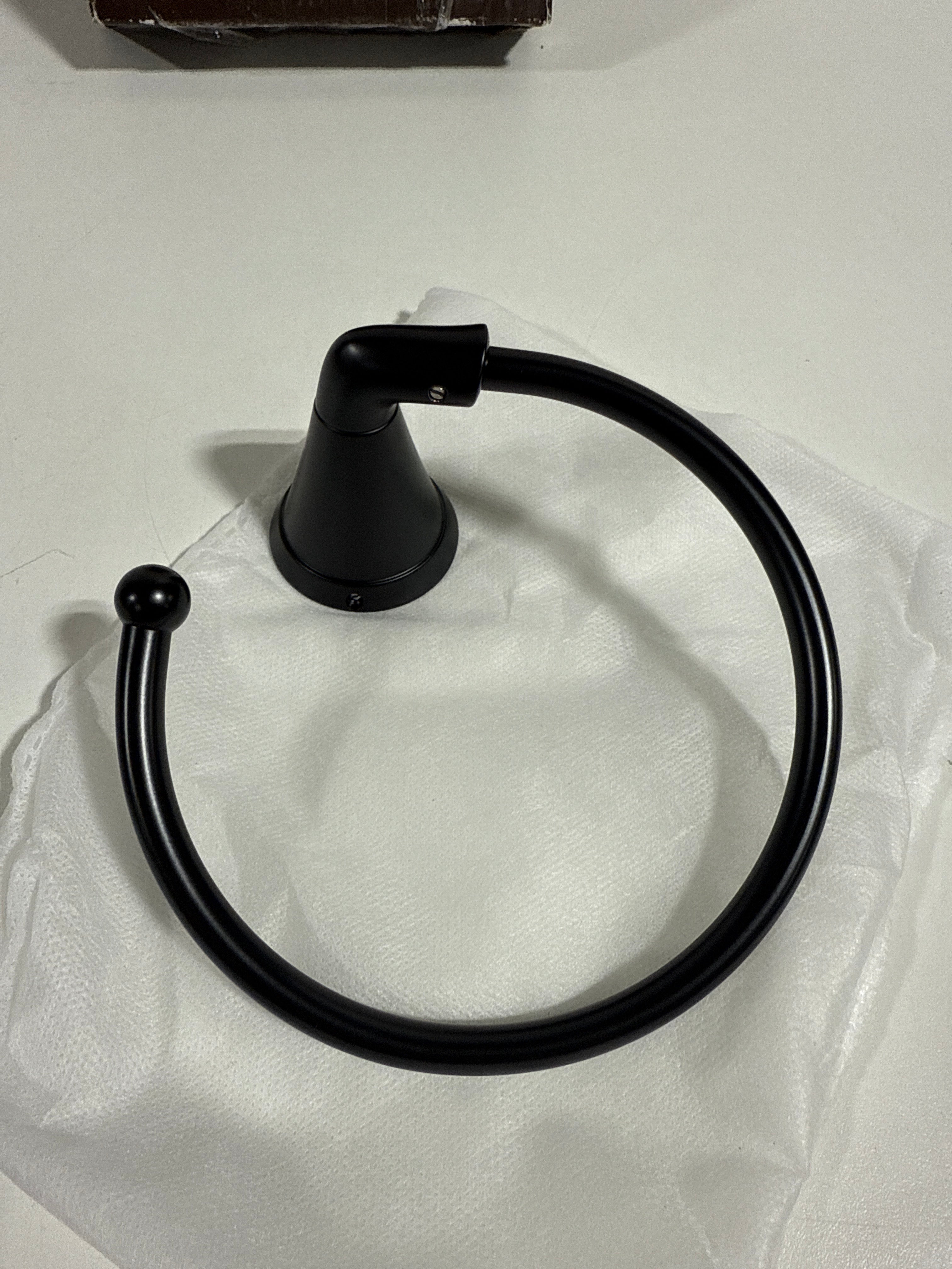 Provincetown Wall Mounted Towel Rings in Matte Black - *Tools Hardware & Misc