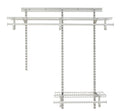 ClosetMaid ShelfTrack Wire Closet Organizer System, Adjustable from 2 to 4 Ft., With Shelves, Clothes Rods, Hardware, Durable Steel, White