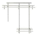 ClosetMaid ShelfTrack Wire Closet Organizer System, Adjustable from 2 to 4 Ft., With Shelves, Clothes Rods, Hardware, Durable Steel, White