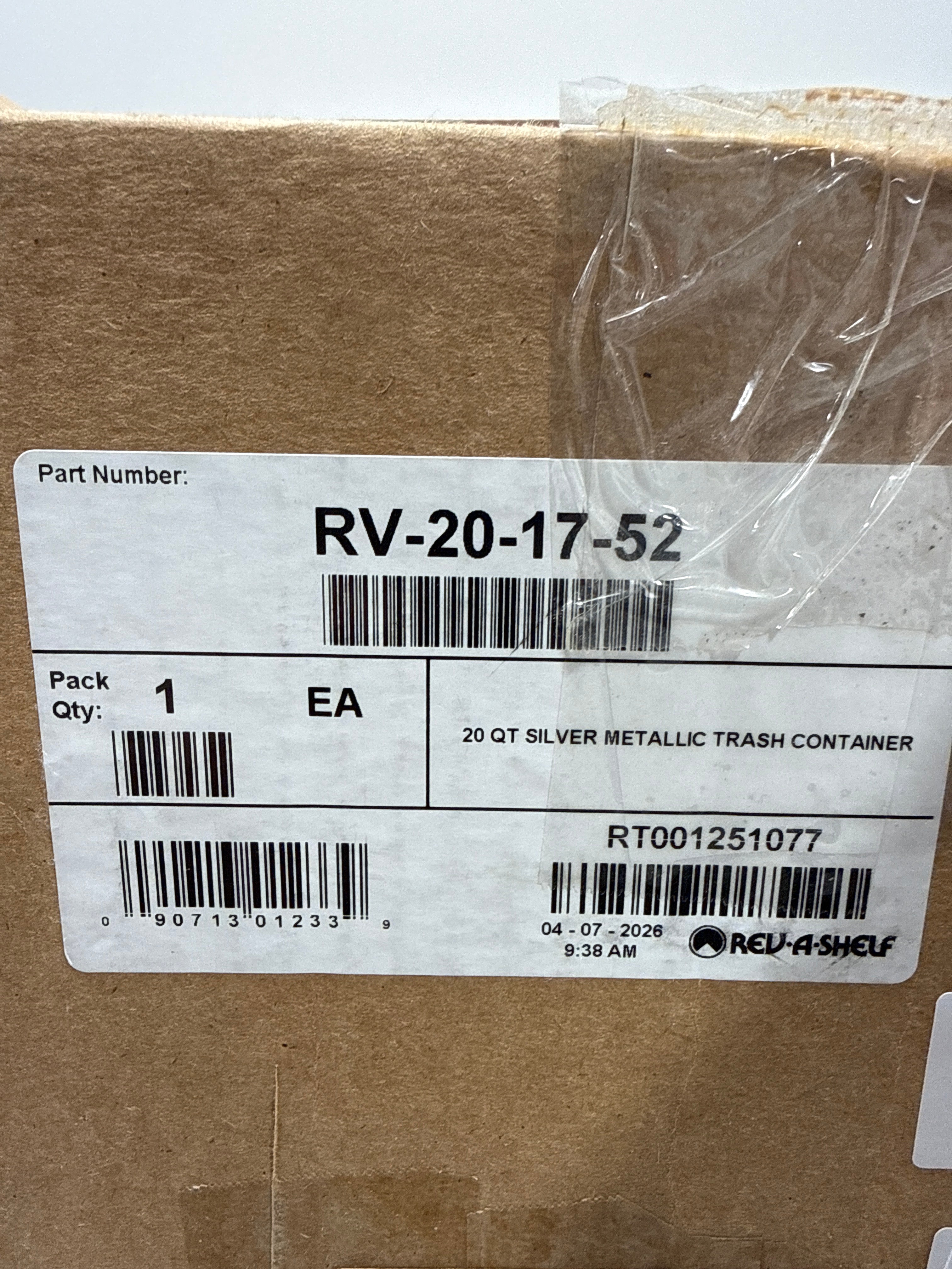 Rev-a-Shelf RV-20-52 Classic 20 Quart / 5 Gallon Replacement Bin