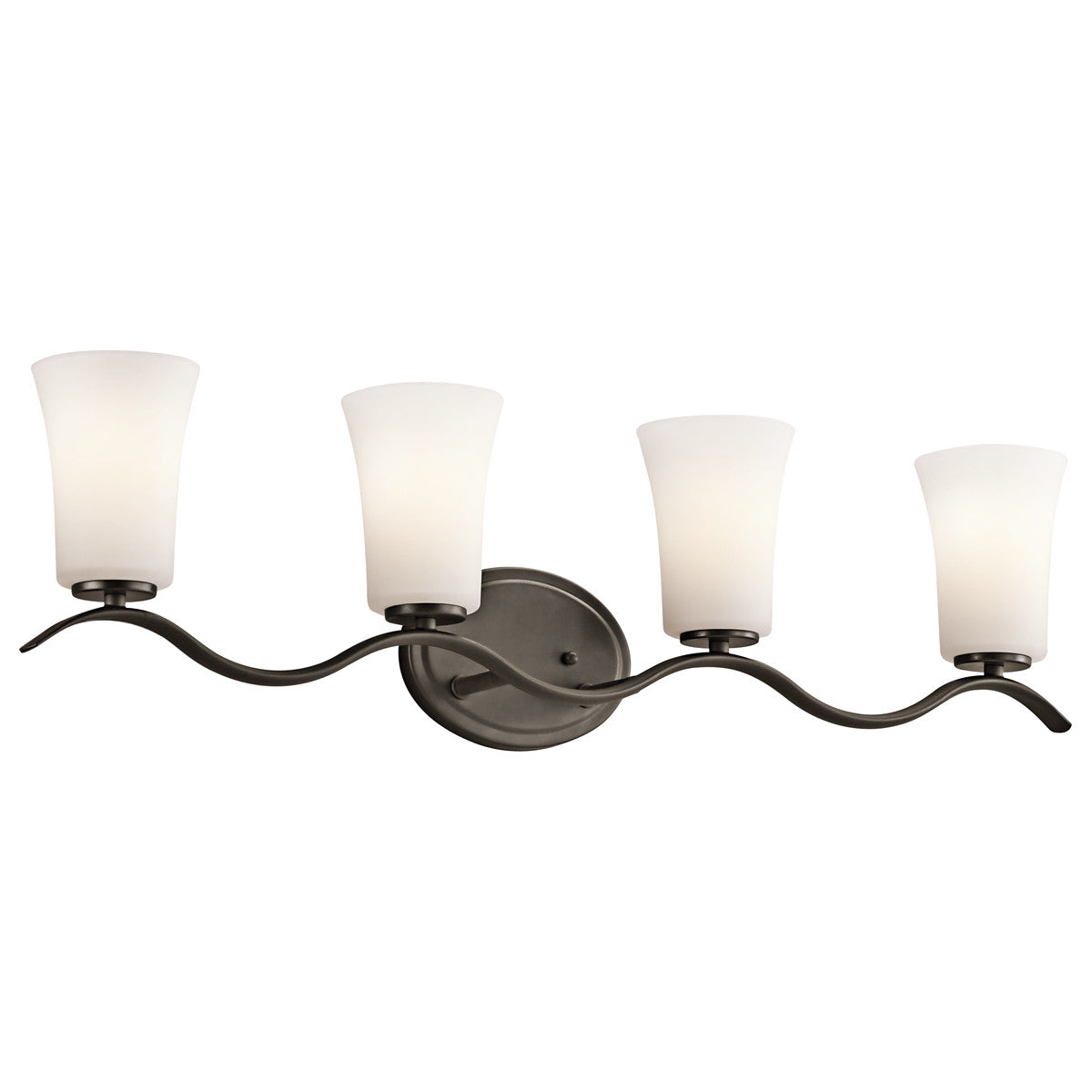 Kichler 45377 Armida 32.25" Wide 4-Bulb Bathroom Lighting Fixture Olde Bronze Indoor Lighting Bathroom Fixtures Vanity Light