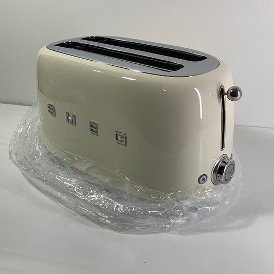 SMEG TSF02 4-Slice Long Wide-Slot Toaster - Cream